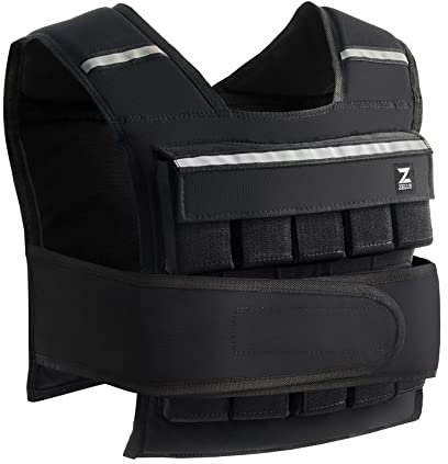 ZELUS Gewichtsweste Weight Vest Fitness Laufweste jogging weste Monstervest verstellbar Trainingsweste mit hohem optimaler Polsterung für Krafttraining(0,5-20,5KG)
