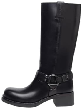 NEROGIARDINI Stivale in pelle con cinturini Nero NERO 38