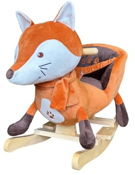 Stefano Fashion - Cheval à Bascule - Renard - 1 à 3 Ans - avec Ceinture de sécurité