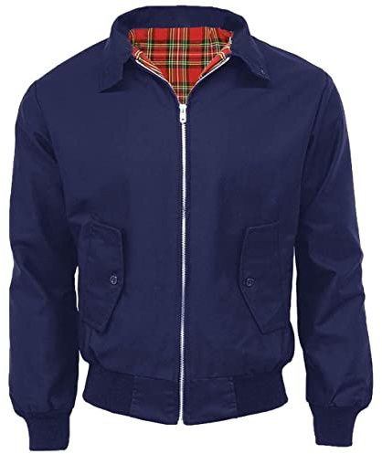 FAIRY BOUTIQUE Kids Harrington Retro Classic Scooter 1970'S Tartan Lining Bomber Jacket Trendy Jacket Top Coat