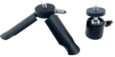 Supporto compatto per treppiedi con fori per viti da 1/4 per smartphone/fotocamere, impugnatura per vlogging e viaggi (30 g)