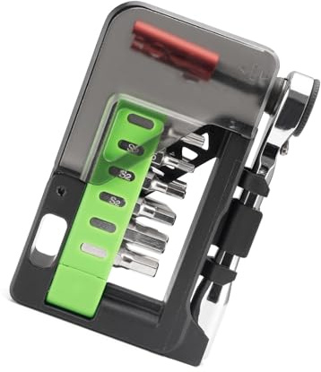 Strumento di riparazione multifunzione per bici Impugnatura ergonomica Piccoli cricchetti Chiave a cricchetto Manutenzione Biciclette Multitool per riparazioni stradali Manutenzione Multitool