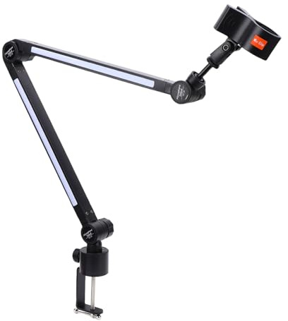 Plyisty Mikrofonarm, Mikrofonstativ Med Skrivbordsmonterad Klämma Och Mikrofonklämma, 3/8 Till 5/8 Adapter Skruv, Justerbar Vinkel, 2 Kg Lastkapacitet, För Podcast, Gaming