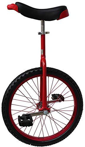 16/18/20 tums hjul enhjuling, halkfria, vuxen cyklar Enhjuling höjdjusterbara mountainbikes for vuxna Skidproof Butyl Mountain(Red,18inch)