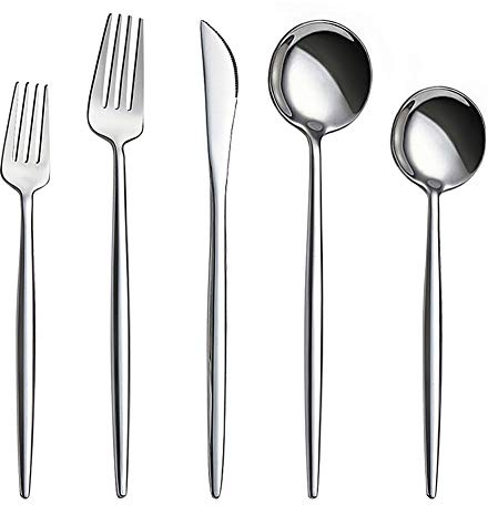 AOOSY 20 Pcs 18/10 Silverware Set for 4, Stainless Steel Flatware Cutlery