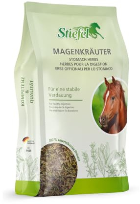 Stövlar magörter för hästar 100 % naturlig örtblandning, kan bidra till att stödja magen och matsmältningssystemet, 1 kg