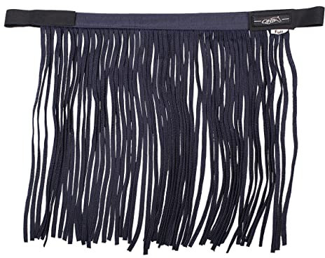 QHP Fliegenfransen mit Klettverschluss Fliegenschutz (Warmblut Extra, blau)