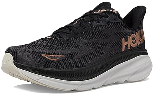 HOKA W Clifton 9, Women's Sneakers, Black Rose Gold, 5.5 UK