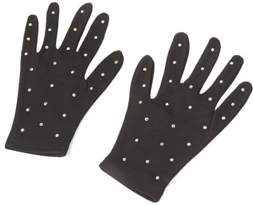 Wudaizhi Konståkningshandske glänsande skridskoåkning träningshandskar termisk konståkning tävlingshandskar för kvinnor flickor