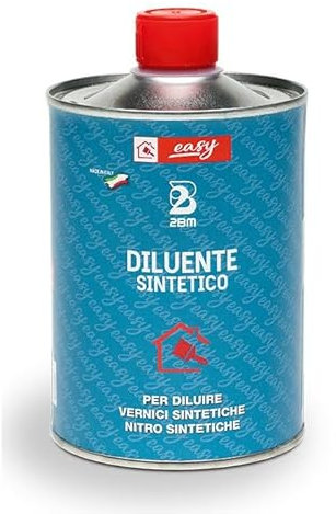 2BM Diluente Sintetico Solvente Industriale Linea Easy 500ml | Per Vernici Nitro, Sintetiche, Oleosintetiche, Antiruggine e Finiture ad Olio | Ideale per Legno e Ferro | Bottiglia 0,5 Litri