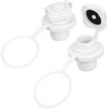 BESPORTBLE 2 Stück Ventilschraubenspitze Kajak Helix Matratze Schlauchboot Boston Ventil Bootsluftventile Luftmatratzenventile Schnellaufblasventiladapter Bootsspiralluftstopfen Weißer