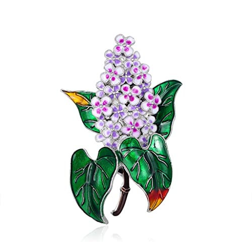 RUIYOR Broche Moda Lila Flor Broches de Belleza Primavera Summer Clove Flower Party Brooch Pin broches