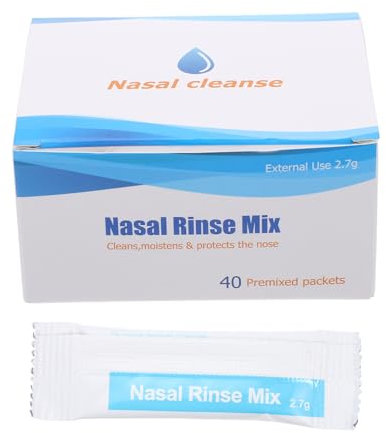 FOMIYES 80 Packs Nasal Salt Packets Pre-Mixed Saline for Nose Cavity Cleaning Sinus Relief Rinse Sachets for Nasal Irrigation Use