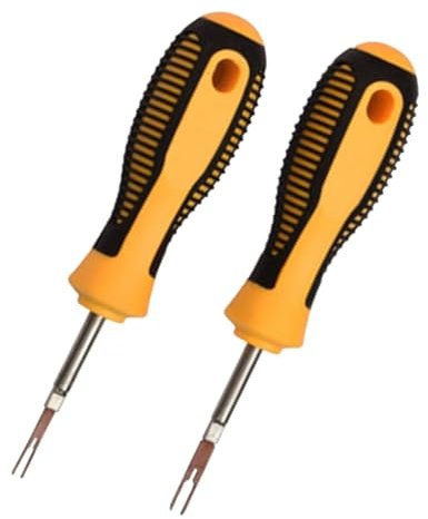 Nuytghr Wire Terminal Removal Tool, Depinning Set, 2mm 3mm Connector Puller, Easy Plug Extraction for Most Vehicle Wiring Systems and Electrical Repairs. Long Lasting