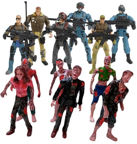 GARIOUANS Juego de Figuras de Soldados Flexibles para Niños de Plástico Varios Estilos Modelo Militar de Acción 12 Piezas, Adecuado para Desarrollar la Imaginación y Juegos Seguros