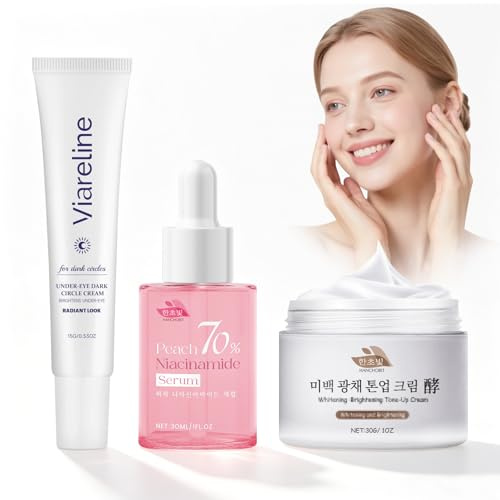 Crema Antirughe Donna+Contorno Occhi Antirughe+Siero Viso con Niacinamide