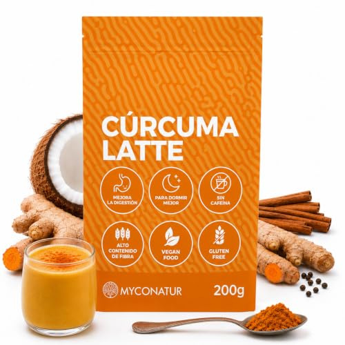 Cúrcuma Latte con Fibra Prebiótica para Digestión y Rutina de Noche