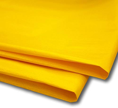 Sabco - Tissue Paper 100 Sheets, Gift Wrap, Mg and Acid Free, 20 X 30 Size, Wrapping Decorative Sketch and Cutting Paper for Art Craft & Packing. – Yellow
