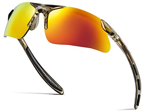 X LOOP Kids Sports Sunglasses for Boys Girls Children Age 3-10 - Half Frame UV400 Baseball Cycling Softball Glasses