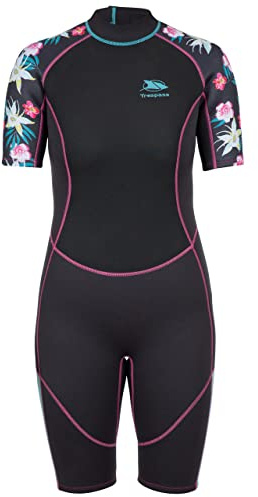 Trespass Womens Wetsuit Short 3mm Back Zipper Sonar