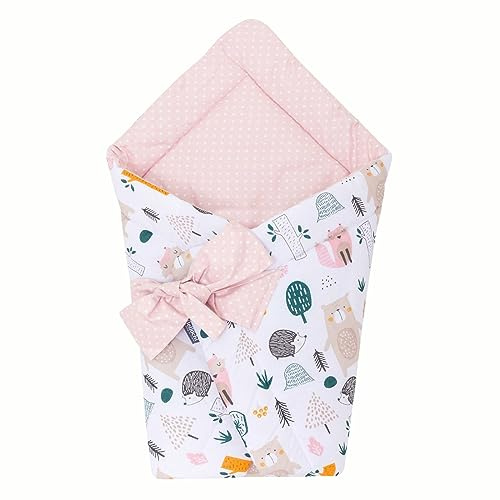Bellochi Universelle Nid d'ange Bebe - Minky - Réversible Couverture Enveloppante Bébé - en Coton Hypoallergénique - Couverture Cosy Toute l'Année - Forêt