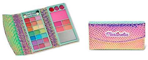 Martinelia Palette de Maquillage Enfants Sirène - Palette Fard À Paupières 21 Fards à Paupières, 3 Brillants à Lèvres, 5 Bronzeurs & Blush, Pinceaux & Miroir - Maquillage pour Enfant