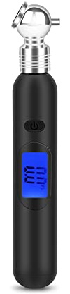RVZONE Mini Digital Tire Pressure Gauge 3-99PSI 4 Settings Tire Gauge for Tire Pressure with Backlit LCD for for RV Car Truck Bicycle, Easy and Accurate Reading(Black)
