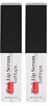Pink Lip Serum, 2 Stück Pink Lip Serum Plumper, Lip Serum Pink Lips Serum Lip Plumper Serum Color Changing Lip Gloss Geeignet zum Aufhellen der Lippenfarbe und zur Reduzierung von Lippenfältchen