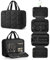 Beautyshow Kulturtasche Damen, Kosmetiktasche zum Aufhängen, Reise Kulturbeutel Groß, Toilettenorganizer Waschtasche Damen, Schwarz, M