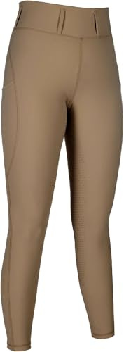 HKM Jil High Waist Fond 1/1 en Silicone Leggings, Beige, 9-11 Ans Fille