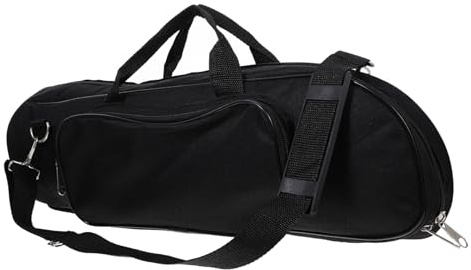 HAMPPLIES Bolsa de Transporte Portátil para Trompeta en Tela Oxford Negra Bolsillo Pequeño, Resistente al Agua, Adecuado para Viajes y Actividades al Aire Libre