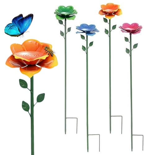 Abreuvoir à Abeilles,Lot de 4 pièces - Hydratation pour Oiseaux et Insectes,Coupelle à Eau en Forme de Fleur pour Abeilles - pour Une Utilisation dans Les Parcs, balcons, Jardins, Cours, terrasses,