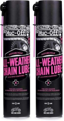 Muc-Off All-Weather Motorcycle Chain Lube, 400ml (Pack of 2)