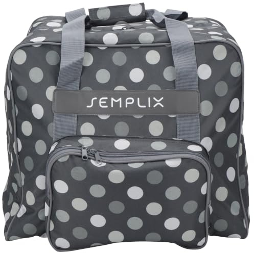 SEMPLIX Sac Overlock/Coverlock 44x38x33 cm – Rangement Solide, Anthracite/Gris
