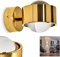 HOFSTEIN Effekt-Wandlampe Sapri - Kugelförmige Wandleuchte - Wandspot aus Metall und Linsen aus Glas - Wand Lampe mit tollen Lichteffekten in Goldfarben – G9-Fassung - ohne Leuchtmittel