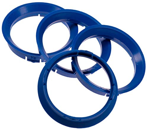 4 X Anelli di centraggio 63,3 X 57,1 mm blu cerchi anelli Made in Germany 63.3 57.1 63.3 mm x 57.1 mm