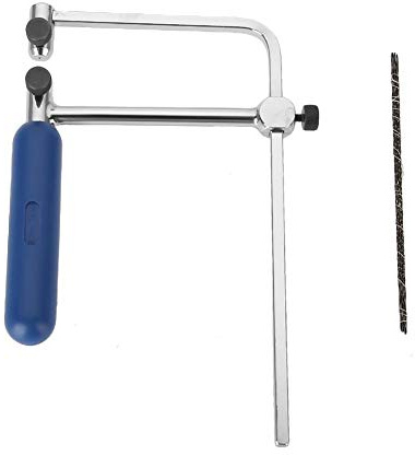 TMISHION Jewelers Saw Frame Set with 6 High Carbon Steel Blades, Adjustable U-Shaped Saw Frame, Jewelry Making Tool, Woodworking, Metal Processing, Crafts
