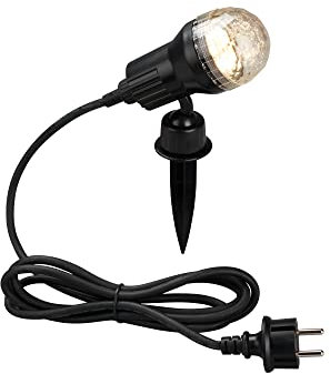BRILONER - LED Strahler Außen mit Wandhalterung und Erdspieß, schwenkbar, warmweiße Lichtfarbe, Außenlampe, Gartenbeleuchtung, Gartenlampen für draußen, Außenleuchte, 11x19,5x9,5 cm, Schwarz
