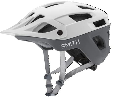 SMITH Engage MTB Fahrradhelm - Mountainbike-Helm für Erwachsene mit MIPS-Technologie + Koroyd-Abdeckung - Leichter Aufprallschutz für Damen & Herren - Verstellbares Visier - Weiß Matt/Zement, Groß