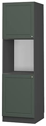 Vicco Herdumbauschrank Fame-Line, Grün-Gold Landhaus/Anthrazit, 60 cm offen