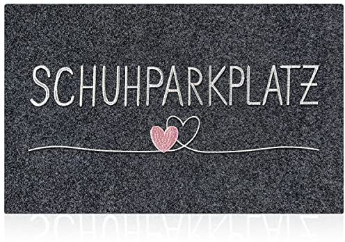 AAZZKANG Türmatte Außen Groß Fussmatte 90 x 60 cm mit Dauerhaft Anti-rutsch Gummi zurück Ultra absorbieren Schlamm Einfach zu säubern Haustür Eingangsmatte Grau