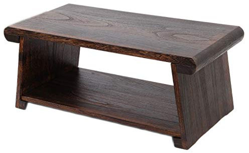 ANIFM Klapptisch aus Holz, einfacher niedriger Tisch, Couchtisch, Mitteltisch, natürliches Massivholz, Bett, Sofa, Wohnzimmer, ideal für die Seite, platzsparend, 80 cm x 40 cm x 33 cm, Feito NA China