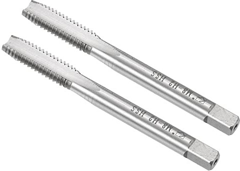 CoCud Gewinde Gewindefräsen Metrisch M8 x 1.25 Gewinde H2 Hochleistungsstahl Maschine 3 Gerade Flöten Schraube Einfädeln Gerät - (Verwendung: für Abhören Bohrgerät) 2Stk