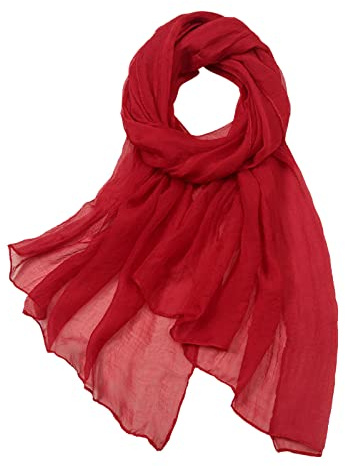 Bufandas Mujer Bufanda de Seda Casual de Verano para Mujer Pañuelo de Seda Liso Multicolor Bufanda Regular Fina de Gasa Bufanda de Protección Solar