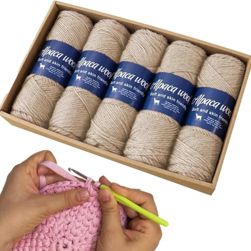 Fingering Weight Yarn, Soft Sock Yarn, Crochet Yarn, Alpaca Wool, Scarf Yarn, Breathable Fingering Sock Weight Yarn, Comfortable Crochet Beginner Yarn for Scarves, Hats, Sweaters