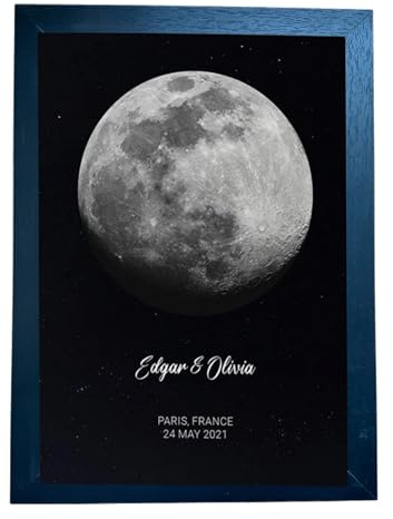 SPOONFROMTHEMOON.CO.UK Personalised Lunar Phase Print – Custom Night Sky Art from Your Special Date | Astronomy Wall Decor | Unique Gift for Anniversaries, Birthdays & Weddings Moon Phases Poster