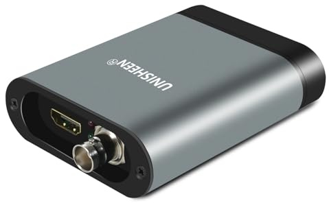 Unisheen 4k HDMI SDI Video Capture Card, 4K30 HDMI to USB 3.0 Capture Card for Streaming Work with Camera/Xbox/PS4/PS5/PC/OBS
