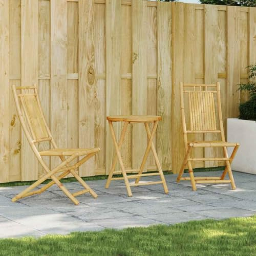 Generico Set da Bistrò 3 pz in bambù,Set da Giardino,3278534