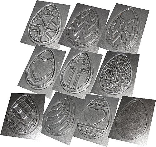10 Easter Egg Plaque Chocolate Moulds Molds
