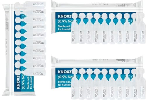 KNOXZY Isotonic Saline Solution 0.9% - Sodium Chloride NaCl - Inhalation Saline Solution for Humidifying The Airways - 2.5 ml Unit Dose Vials, Pharmaceutical Grade (Isotonic - 30 Vials)